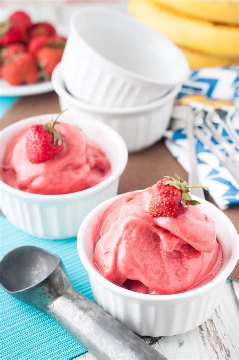 Strawberry Frozen Dessert 3 Ingredients 5 Minutes Recipe Frozen