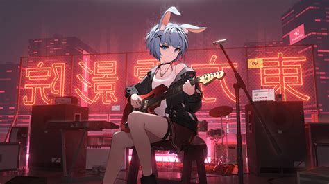 2560x1440 Anime Girl With Guitar 5k 1440p Resolution Hd 4k Wallpapers