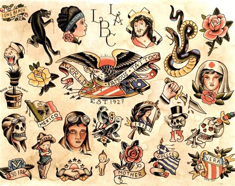 39 Old School Tattoos On Sleeve Vintage Tattoo Art Traditional