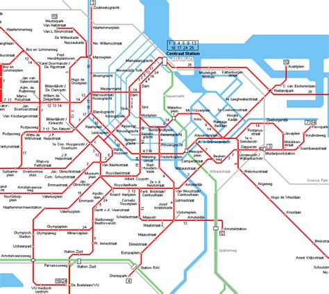 Amsterdam Tram Map Metro Map Holland Netherlands Wonderlust