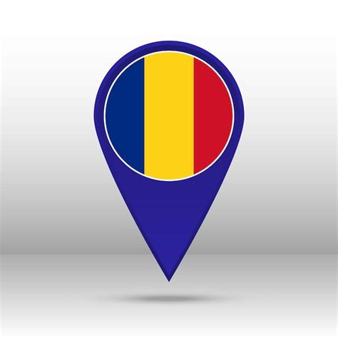 Premium Vector Map Pin Romania Flag