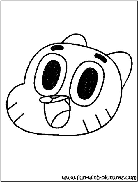 Gumballface Coloring Page
