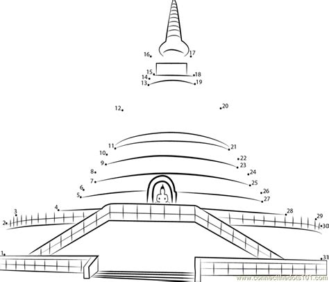 Buddha Temple Dot To Dot Printable Worksheet Connect The Dots