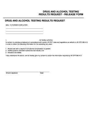 Printable Drug Test Results Form Pdffiller