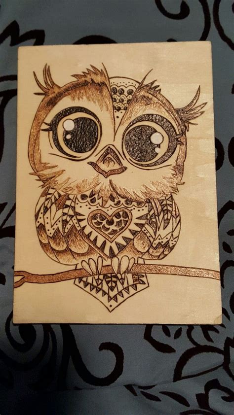 Well, some of them will be beautiful, and the others…well, you're learning! Owl wood burning | Wood burning patterns stencil, Wood burning stencils, Wood burning art