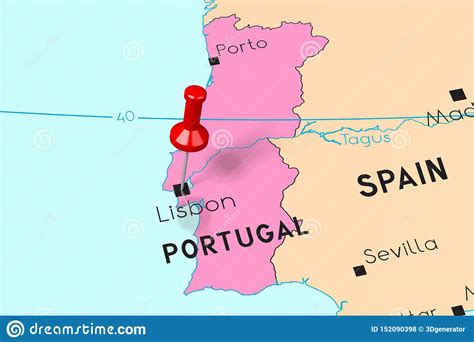 Certainly it is the oldest on the iberian peninsular. Portugal, Lisbon - Capital City, Pinned On Political Map Stock Illustration - Illustration of ...