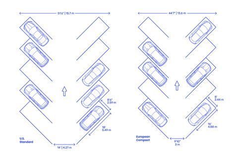 45° Parking Spaces Dimensions And Drawings