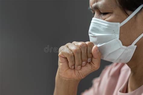 Elderly Woman Coughing Stock Image Image Of Disease 34043013