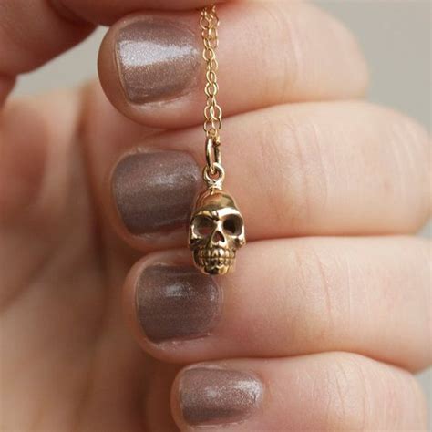 Gold Skull Necklace Womens Jewelry Unique T On Etsy 2600