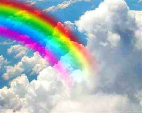 Real Rainbows And Clouds Wallpaper Desktop Background