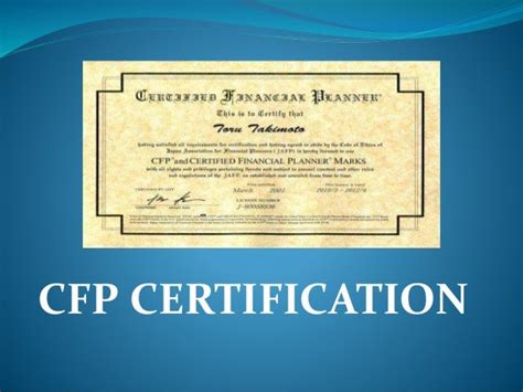 Cfp Certificate Frame