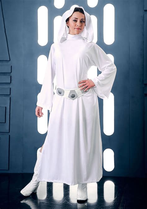 Star Wars Cosplay Costume Princess Leia Organa Solo Outfit White Dress