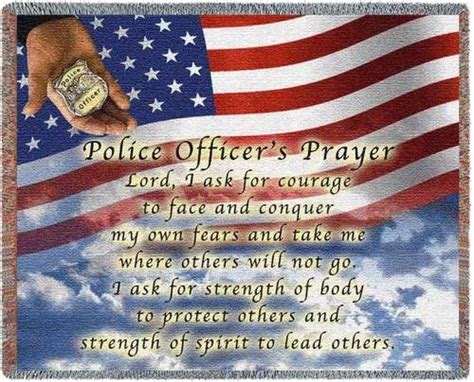 Personalized Police Officers Prayer Tapestry Throw Police Officer
