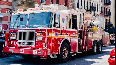 Fdny Tower Ladder 23 Responding On West 139th Street In Washington