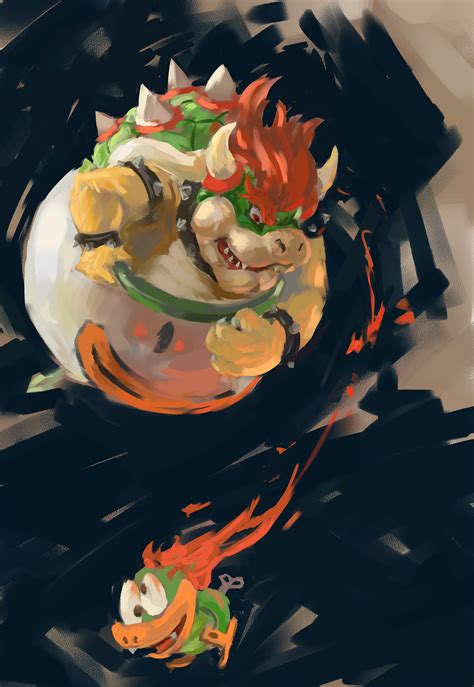 Digital Painting Of Bowser Project M 36 Hype Mario Art Game Art