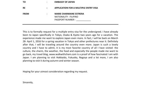 8 Sample Cover Letter Japan Visa Simple Cover Letter