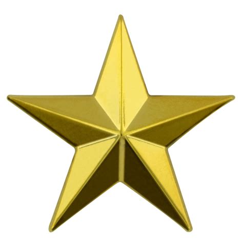 3d 5 Point Gold Star Lapel Pin Ebay