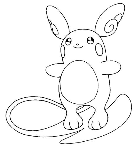 Dibujo Para Colorear Pokémon Formas De Alola Raichu Forma De Alola 12