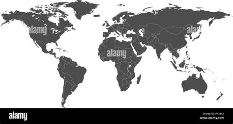 Mappa Politica Del Mondo Con Paesi Separati Corsa Modificabile