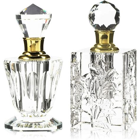 Crystal Perfume Bottle Set In Vintage Style 2 Pack