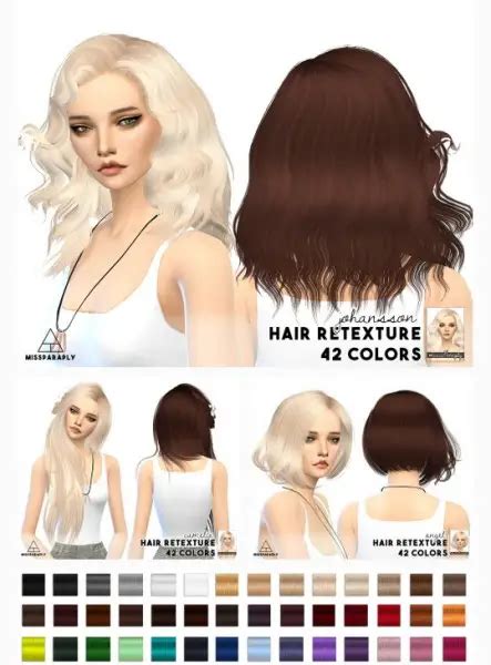 Sims 4 Hairs ~ Miss Paraply Sintiklia Hair Retextured