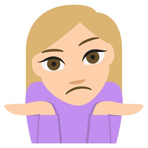 Person Shrugging Emoji Clipart Free Download Transparent Png Creazilla