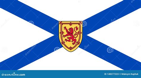 Vector Flag Of Nova Scotia Province Canada Halifax Cape Breton Stock