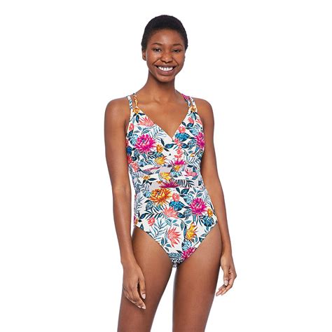 george women s mesh trim 1 piece swimsuit walmart canada