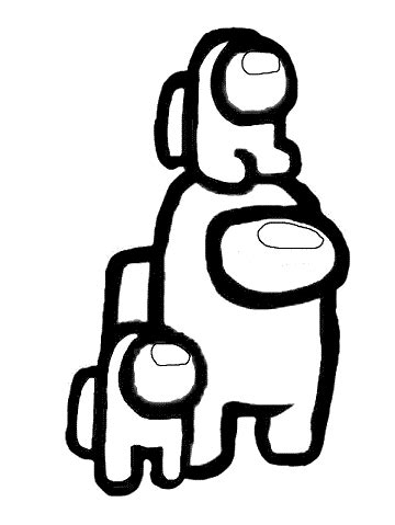 Beautiful mane, horn, head, princess, stars, rainbows, hearts and cute animals! Among Us coloring Pages | Cute easy drawings, Easy ...