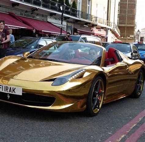 What will be your next ride? Gold Ferrari Spyder | Ferrari 458, Ferrari, Sports car