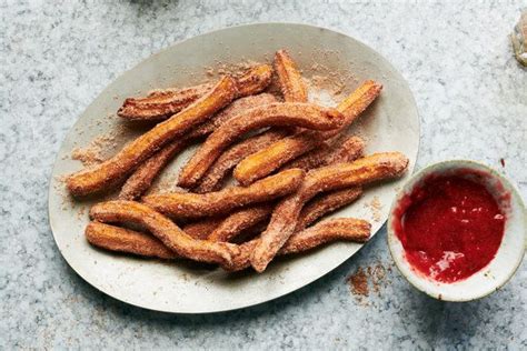 Churros With Strawberry Sauce Recipe Strawberry Sauce Churros