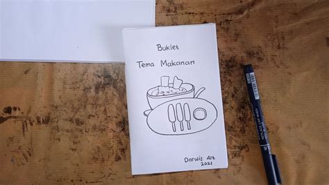 Cara Menggambar Buklet Tema Makanan – Cara Membuat Buklet - YouTube