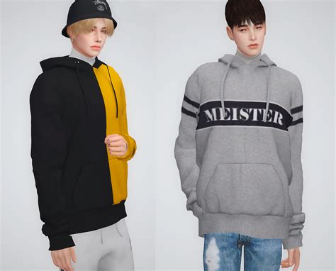 M Hoodie By By2ol Sims 4 Men Clothing Sims 4 Male Clothes Sims