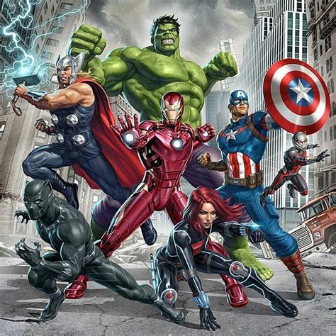 The Avengers Thor Black Panther The Incredible Hulk Iron Man Black