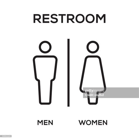 Wc Toilet Door Plate Men And Women Sign For Restroom High Res Vector