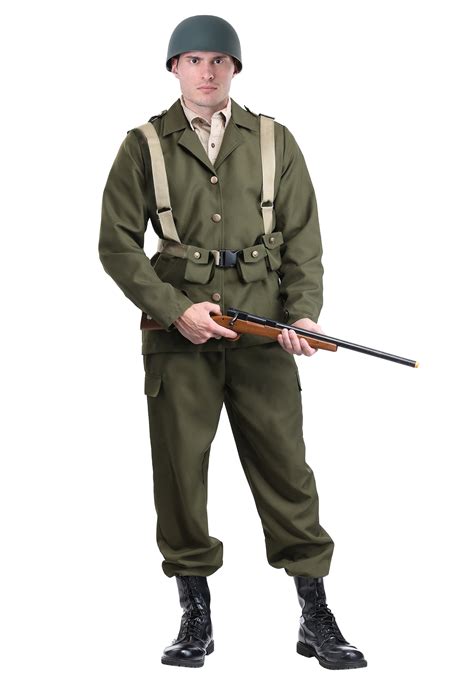 Deluxe Ww2 Soldier Costume For Adults Military Costumes