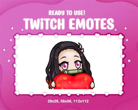 Twitch Emote Nezuko Demon Slayer Twitch Badges And Emotes Etsy