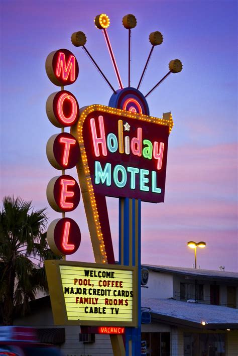 The neon museum campus includes the outdoor exhibition space known as the neon boneyard main collection, the neon. Vegas Images | Holiday Motel on Las Vegas Boulevard ...
