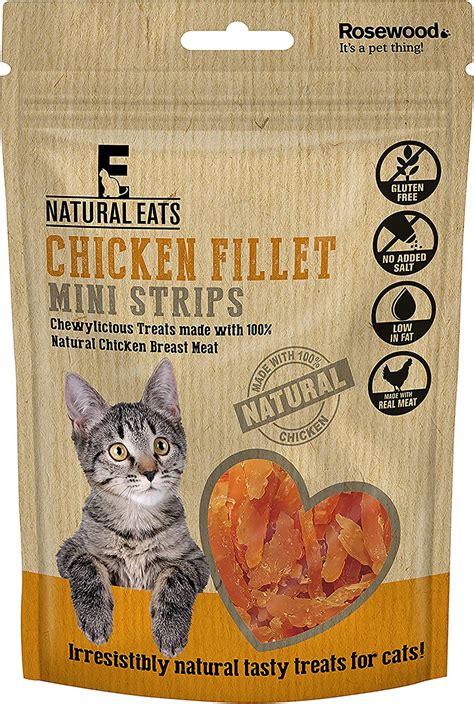 Rosewood Natural Eats Chicken Fillet Mini Strips Cat Treats 18 X 50g