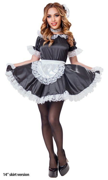 Classic Satin French Maid Uniform Sat100 9058 Birchplaceshop Fashion And Fantasy