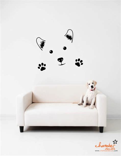 Cute Dog Wall Decal Etsy
