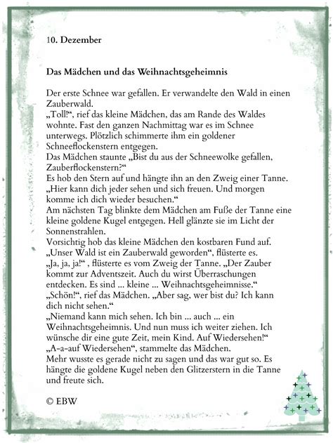 Adventsgeheimnis - 10. Dezember | Weihnachten geschichte ...