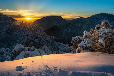 Premium Photo Majestic Sunset In The Winter Mountains Landscape