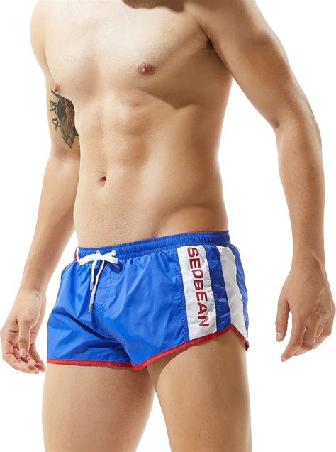 Seobean Mens Low Rise Sports Short Swimwear Board Shorts Amazon Ca
