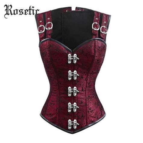 rosetic gothic corset top vintage floral lace bustier with rivet accents bandage lace up design
