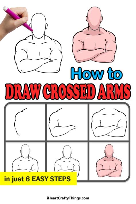 Crossed Arms Drawing How To Draw Crossed Arms Step By Step