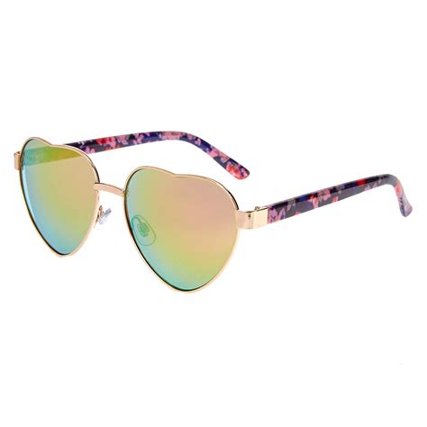 floral heart shaped sunglasses claire s us