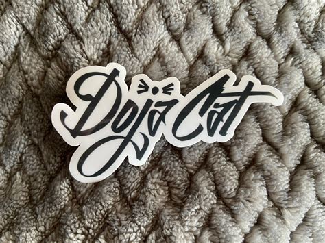 Doja Cat Logo Sticker Etsy In 2022 Cat Logo Logo Sticker Cat Stickers