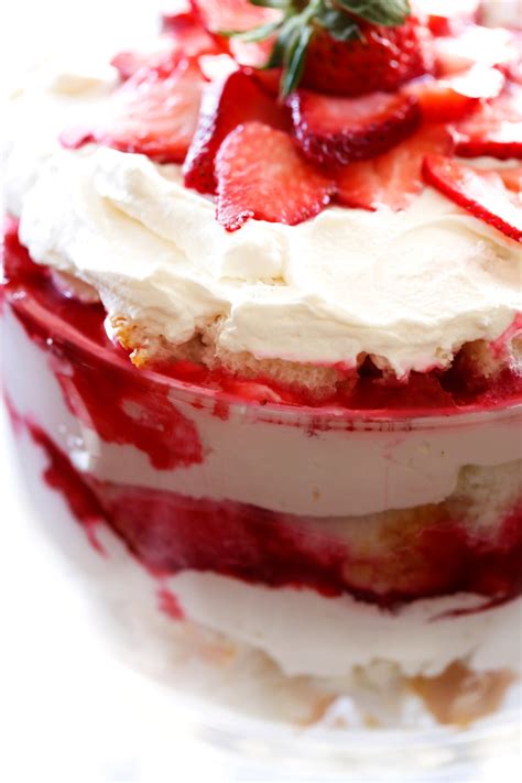 An angel food cake, or angel cake, is a ring shaped cake with a beautiful golden brown crust and a soft and spongy, snowy white interior. angel food cake trifle with jello