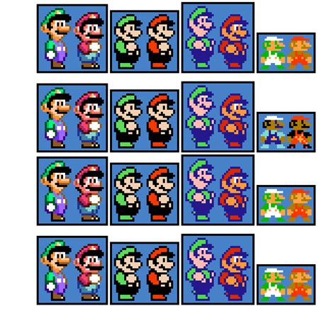 Super Mario Bros 1 2 3 And World Sprites Aus Pixel Art Maker